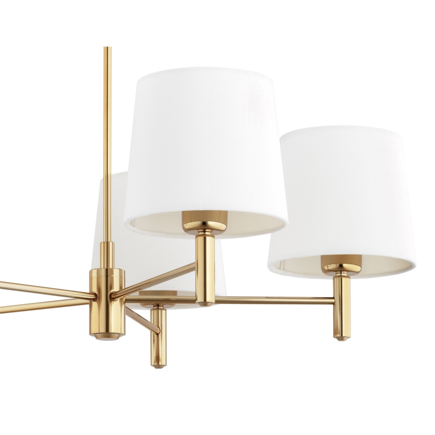 Brilagi - Suspension sur tige MONTE 5xE27/60W/230V crème/doré