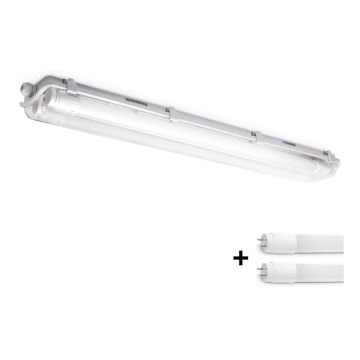Brilagi - Technische, staubdichte LED-Leuchtstoffröhrenleuchte OPTIMA T8 2xG13/9W/230V 4000K IP65 67,5 cm