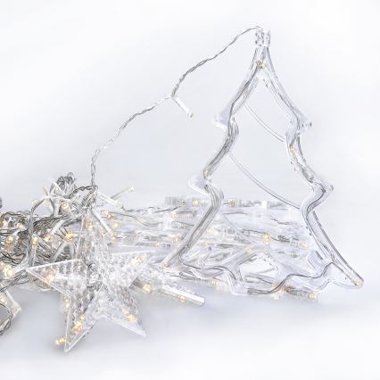 Brilagi - Tenda da esterno natalizia LED 138xLED/8 funzioni 5m IP44 bianco caldo