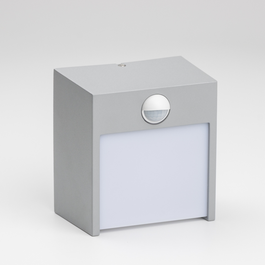 Brilagi - Lampada da parete LED da esterno con sensore TERNI LED/12W/230V grigio IP44