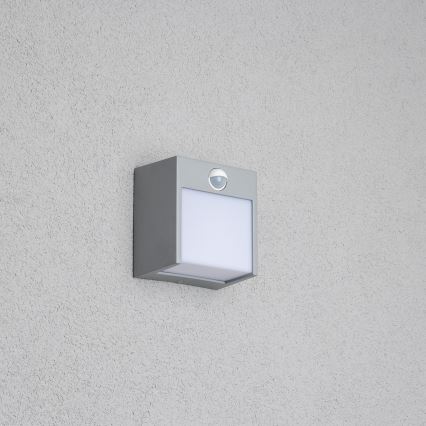 Brilagi - Lampada da parete LED da esterno con sensore TERNI LED/12W/230V grigio IP44