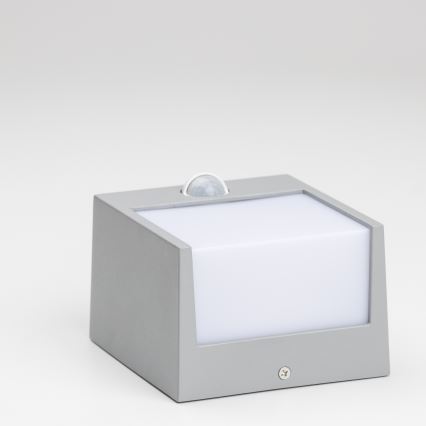 Brilagi - Lampada da parete LED da esterno con sensore TERNI LED/12W/230V grigio IP44