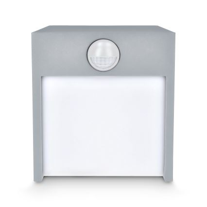 Brilagi - Lampada da parete LED da esterno con sensore TERNI LED/12W/230V grigio IP44