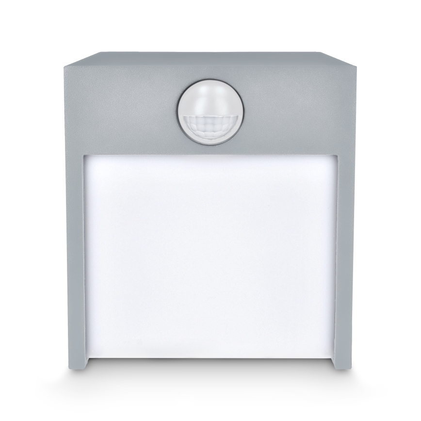 Brilagi - Lampada da parete LED da esterno con sensore TERNI LED/12W/230V grigio IP44
