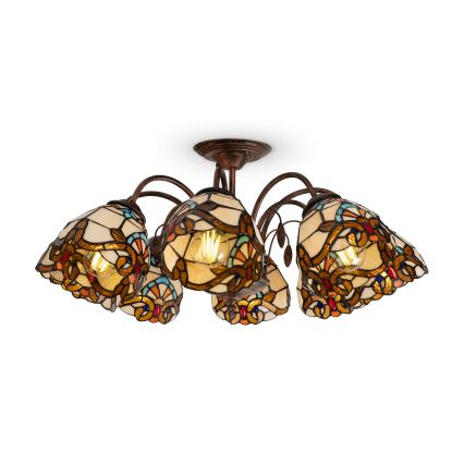 Brilagi - Tiffany-Buntglas-Aufbauleuchte MIRABELLA 8xE27/60W/230V Ø 68 cm