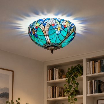 BRILAGI - Tiffany-Buntglas-Deckenleuchte CORAL 2xE27/60W/230V Ø 40 cm