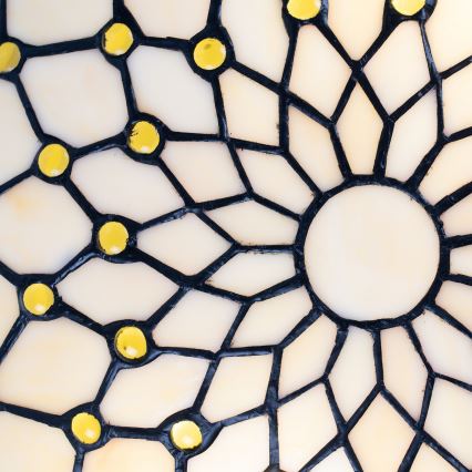 Brilagi - Tiffany-Buntglas-Deckenleuchte IVORY 2xE27/60W/230V Ø 40 cm