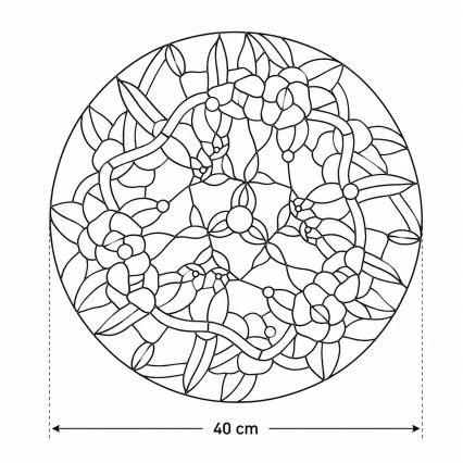 BRILAGI - Tiffany Buntglas-Deckenleuchte JUNGLE 2xE27/60W/230V Ø 40 cm