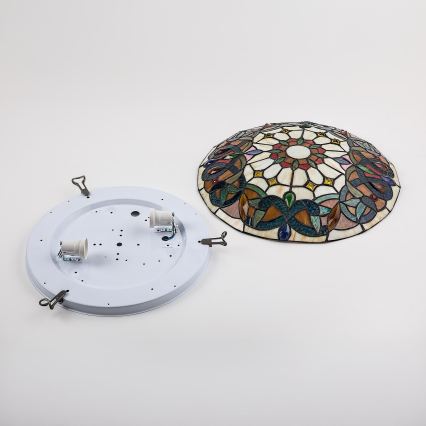 Brilagi - Tiffany-Buntglas-Deckenleuchte LUISA 2xE27/60W/230V Ø 40 cm