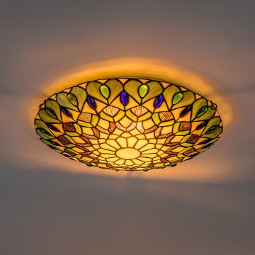 Brilagi - Tiffany-Buntglas-Deckenleuchte MARGARET 2xE27/60W/230V Ø 40 cm