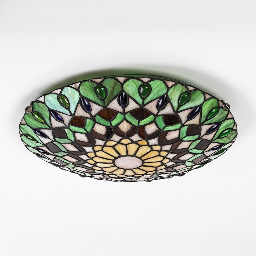Brilagi - Tiffany-Buntglas-Deckenleuchte MARGARET 2xE27/60W/230V Ø 40 cm