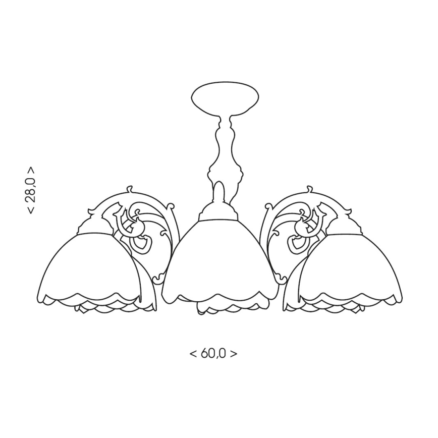 Brilagi - Tiffany-Buntglas-Deckenleuchte SIENNA 6xE27/60W/230V Ø 60 cm