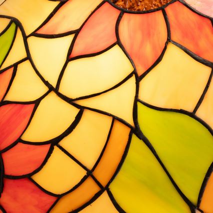 Brilagi - Tiffany-Buntglas-Deckenleuchte SUNFLOWER 2xE27/60W/230V Ø 40 cm