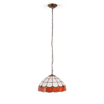 Brilagi - Tiffany-Buntglas-Kronleuchter an Kette SIENNA 1xE27/60W/230V Ø 40 cm