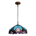 BRILAGI - Tiffany Buntglas-Pendelleuchte an Kette CORAL 1xE27/60W/230V Ø 40 cm