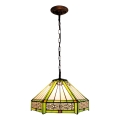 BRILAGI - Tiffany-Buntglas-Pendelleuchte an Kette EMERALD 1xE27/60W/230V Ø 40 cm