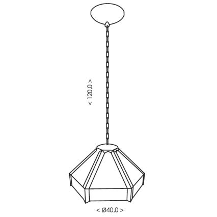 BRILAGI - Tiffany-Buntglas-Pendelleuchte an Kette EMERALD 1xE27/60W/230V Ø 40 cm
