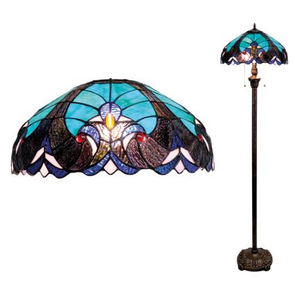 BRILAGI - Tiffany Buntglas-Stehlampe CORAL 2xE27/60W/230V