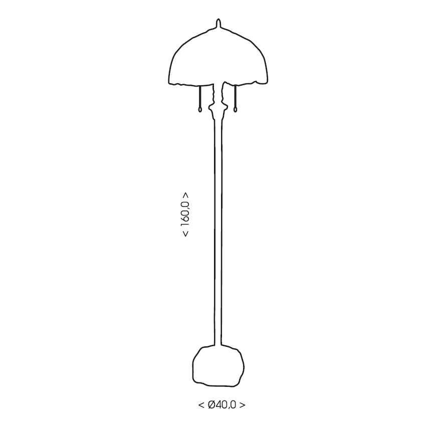 BRILAGI - Tiffany Buntglas-Stehlampe CORAL 2xE27/60W/230V