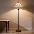 Brilagi - Tiffany-Buntglas-Stehlampe FOLIA 2xE27/60W/230V