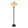 BRILAGI - Tiffany Buntglas-Stehlampe IVORY SMOOTH 2xE27/60W/230V
