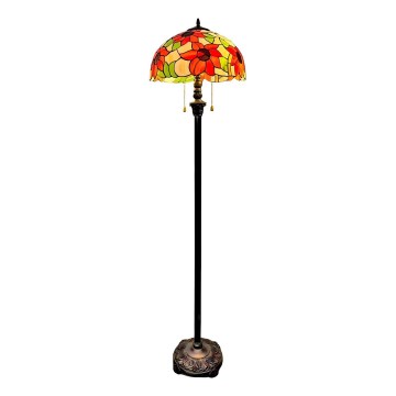 Brilagi - Tiffany Buntglas-Stehlampe SUNFLOWER 2xE27/60W/230V
