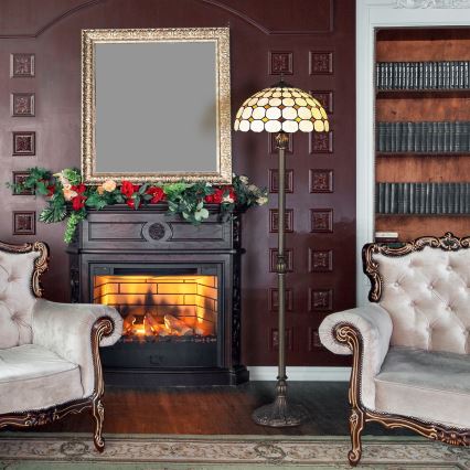 Brilagi - Tiffany-Buntglas-Stehleuchte DORAN 2xE27/60W/230V