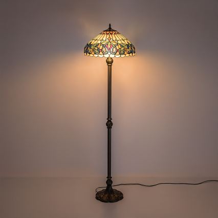 Brilagi - Tiffany-Buntglas-Stehleuchte LUISA 2xE27/60W/230V