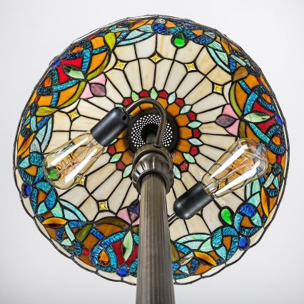 Brilagi - Tiffany-Buntglas-Stehleuchte LUISA 2xE27/60W/230V