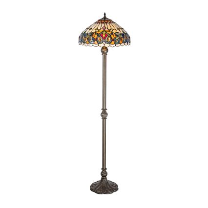 Brilagi - Tiffany-Buntglas-Stehleuchte LUISA 2xE27/60W/230V