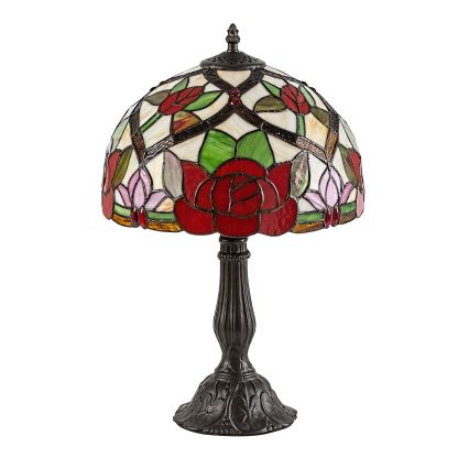 Brilagi - Tiffany-Buntglas-Tischlampe GARLAN 1xE27/40W/230V