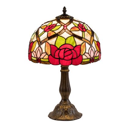 Brilagi - Tiffany-Buntglas-Tischlampe GARLAN 1xE27/40W/230V