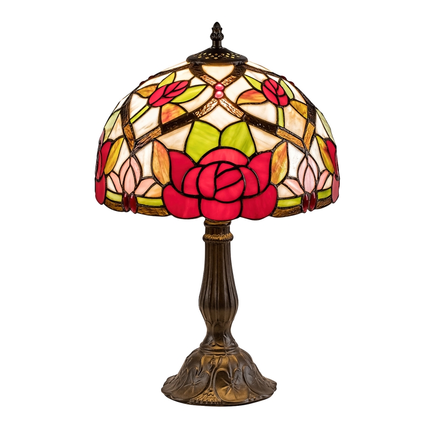 Brilagi - Tiffany-Buntglas-Tischlampe GARLAN 1xE27/40W/230V