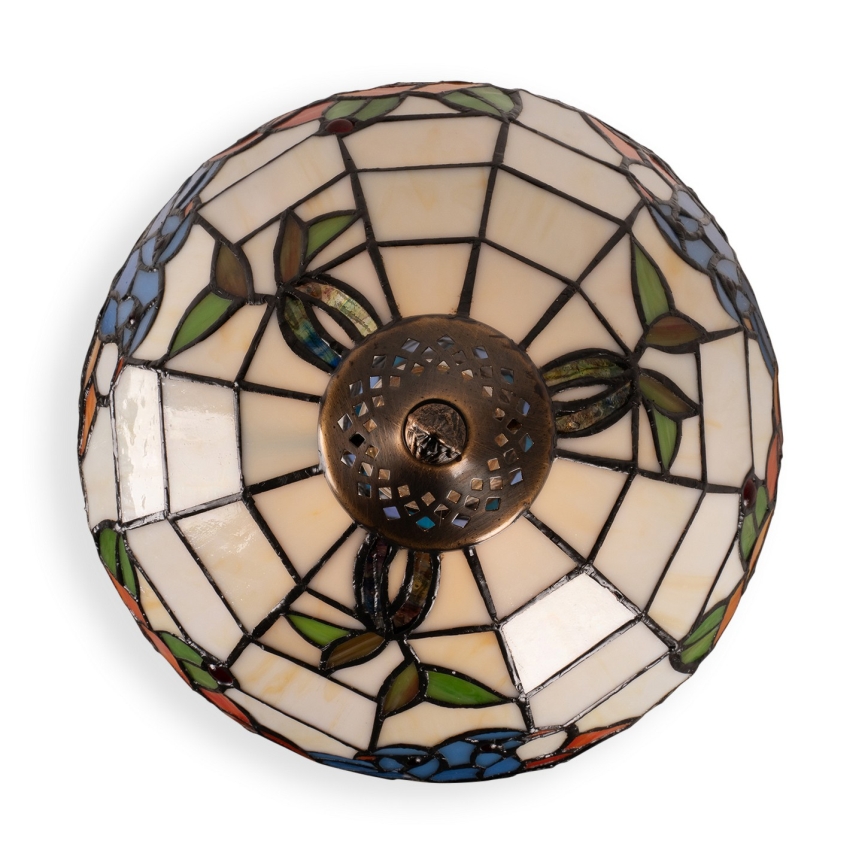 Brilagi - Tiffany-Buntglas-Tischlampe JUNGLE 1xE27/60W/230V + 1xE14/40W