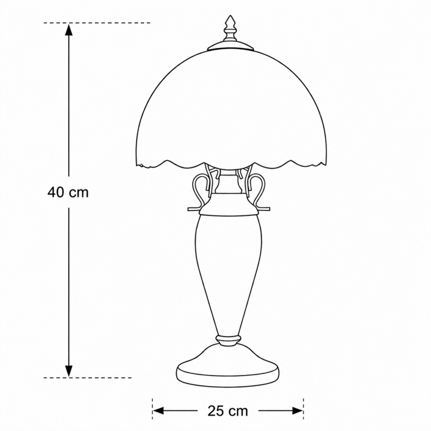 Brilagi - Tiffany-Buntglas-Tischlampe JUNGLE 1xE27/60W/230V + 1xE14/40W