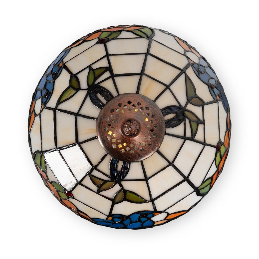 Brilagi - Tiffany-Buntglas-Tischlampe JUNGLE 1xE27/60W/230V