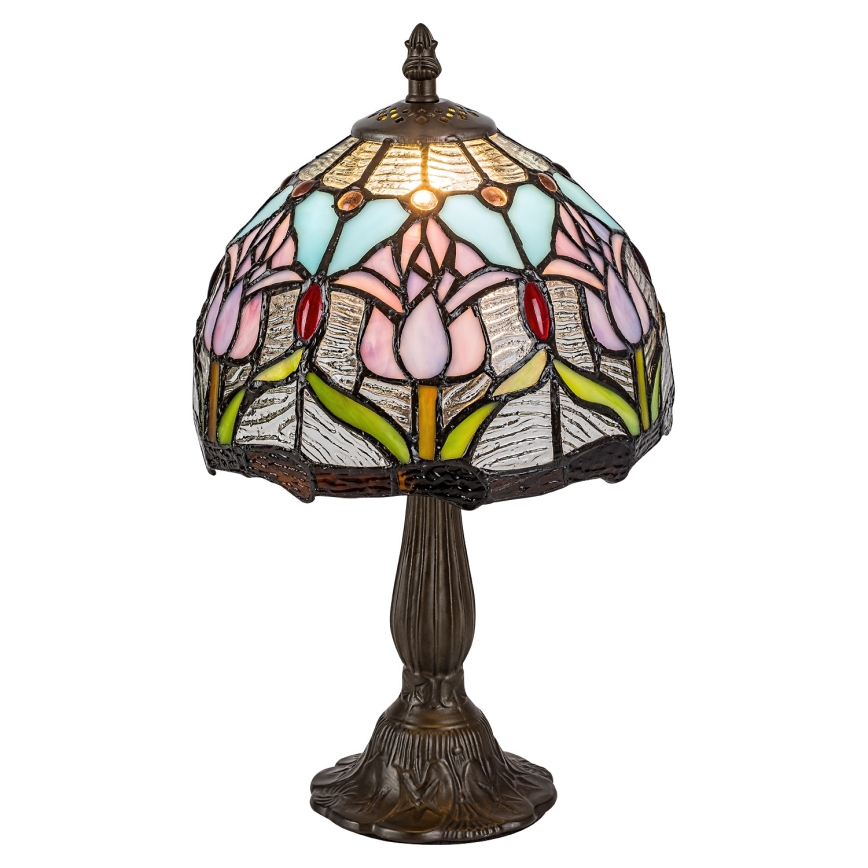 Brilagi - Tiffany-Buntglas-Tischlampe LORAS 1xE14/40W/230V