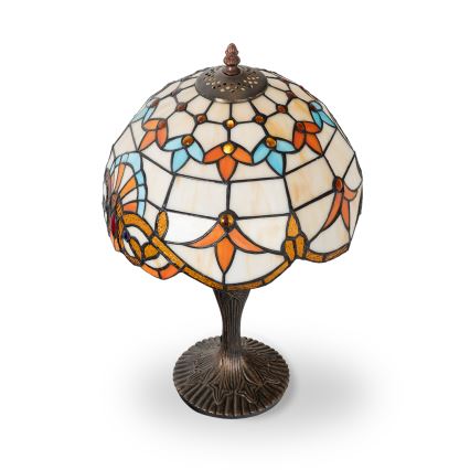 Brilagi - Tiffany-Buntglas-Tischlampe MIRABELLA 1xE27/60W/230V