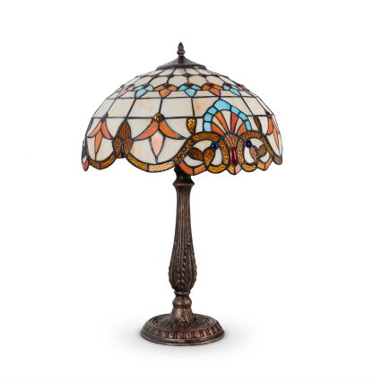 Brilagi - Tiffany-Buntglas-Tischlampe MIRABELLA 2xE27/60W/230V