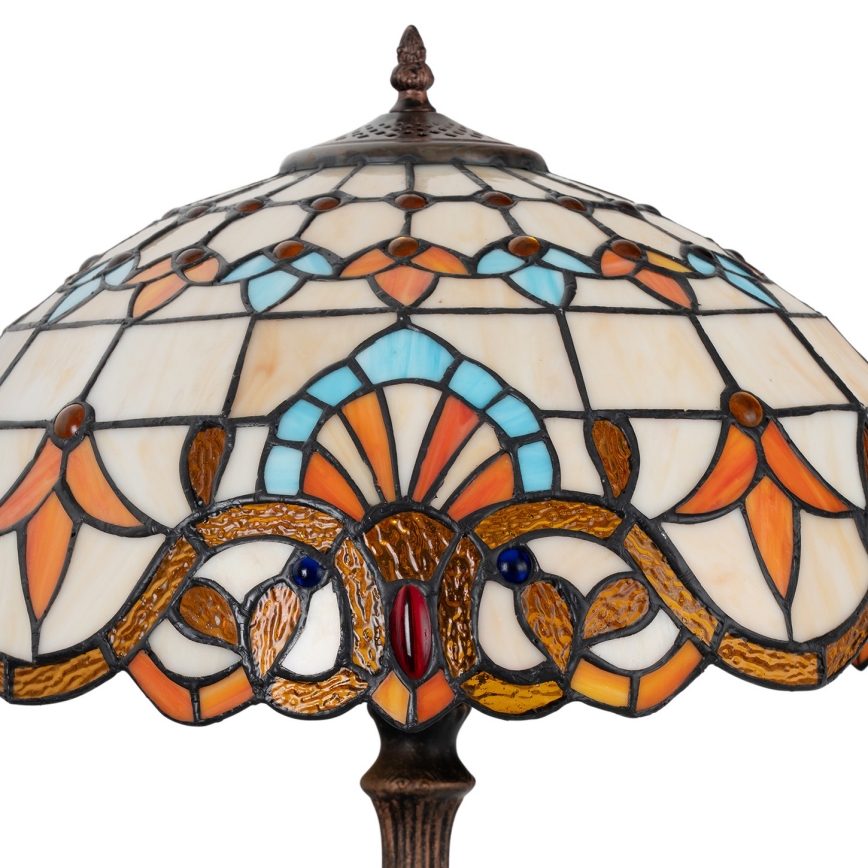 Brilagi - Tiffany-Buntglas-Tischlampe MIRABELLA 2xE27/60W/230V