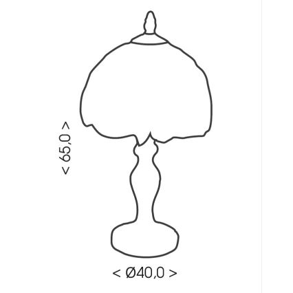 Brilagi - Tiffany-Buntglas-Tischlampe SUNFLOWER 1xE27/60W/230V