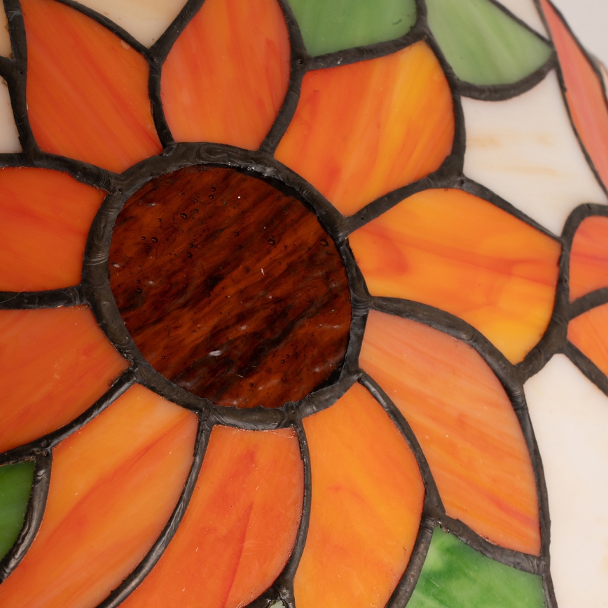 Brilagi - Tiffany-Buntglas-Tischlampe SUNFLOWER 2xE27/60W/230V