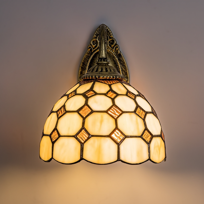 Brilagi - Tiffany-Buntglas-Wandleuchte DORAN 1xE27/40W/230V