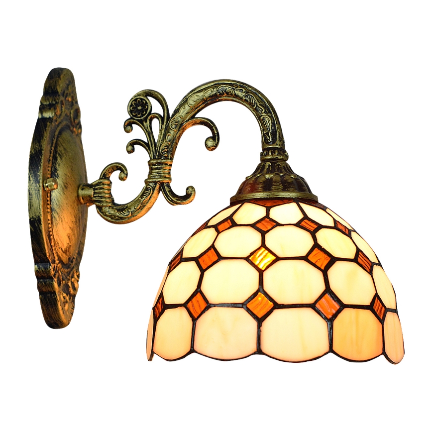 Brilagi - Tiffany-Buntglas-Wandleuchte DORAN 1xE27/40W/230V