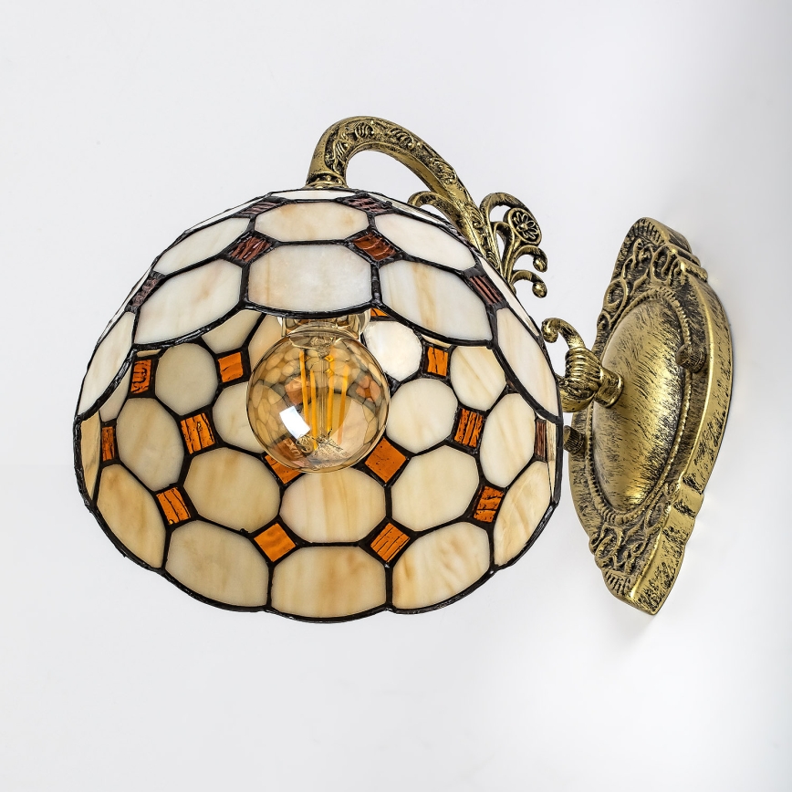 Brilagi - Tiffany-Buntglas-Wandleuchte DORAN 1xE27/40W/230V