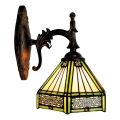 BRILAGI - Tiffany Buntglas-Wandleuchte EMERALD 1xE14/40W/230V