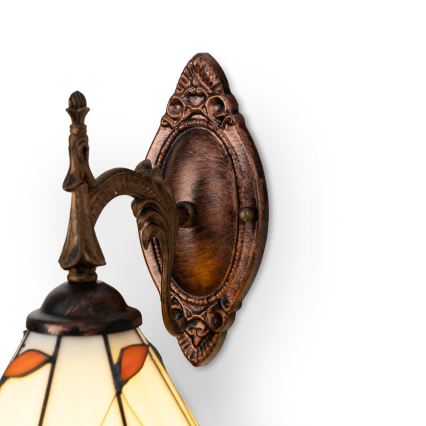 Brilagi - Tiffany-Buntglas-Wandleuchte FOLIA 1xE14/40W/230V