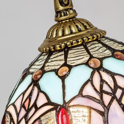Brilagi - Tiffany-Buntglas-Wandleuchte LORAS 1xE27/40W/230V