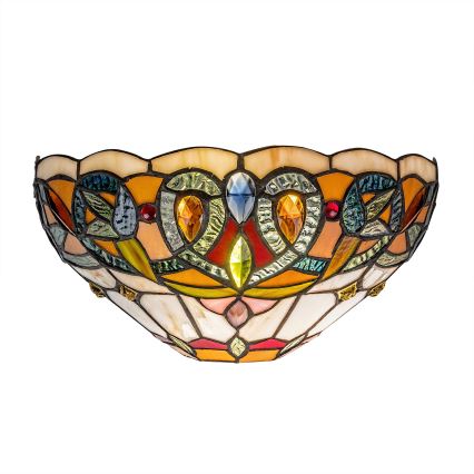 Brilagi - Tiffany-Buntglas-Wandleuchte LUISA 1xE27/40W/230V