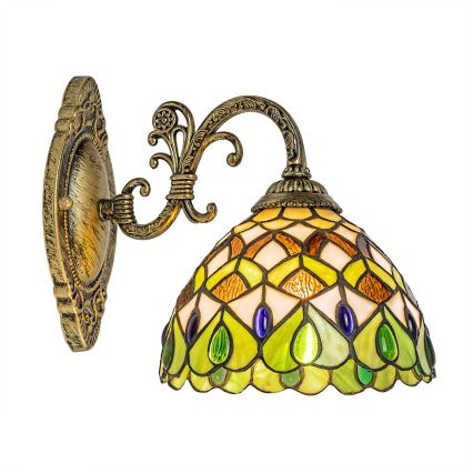 Brilagi - Tiffany-Buntglas-Wandleuchte MARGARET 1xE27/40W/230V